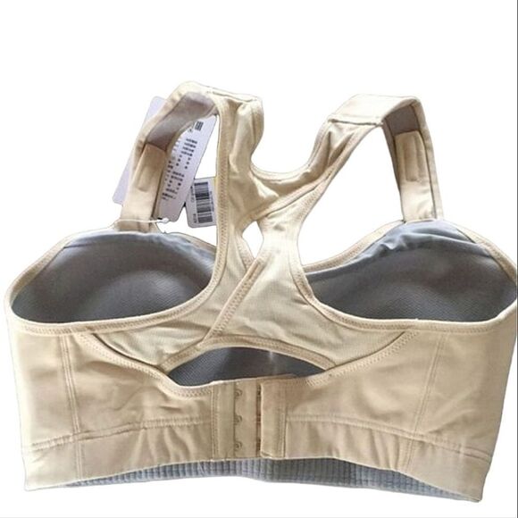 Syrokan Tan Pale Yellow High Impact Bra 38D - Picture 2 of 12